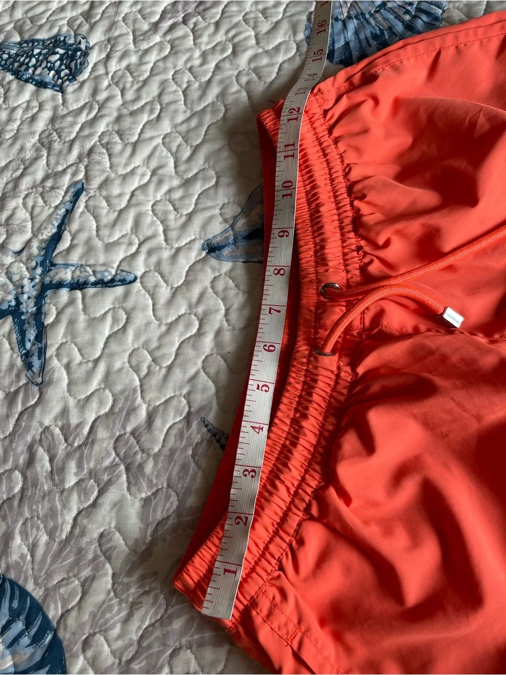 Zara Men’s Bright Coral Athletic Swim Shorts